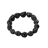 JQUEEN Black,Howlite Turquoise Skull Beads Buddhist Prayer Bracelet Mala