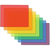 Fotouzy Plastic Cutting Boards for Kitchen, Flexible Cutting Mats Set of 7, BPA-Free, Non-Porous, Dishwasher Safe, 15x12 In, 