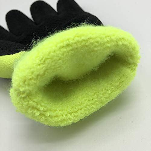 Cold Weather Thermal Work Gloves 2 Pack, Superior Grip Coating Polar Fleece Liner Insulated Comfortable for Winter Outdoor Garden Construction Ice Snow Utilities - Colorful - Thumbnail 2