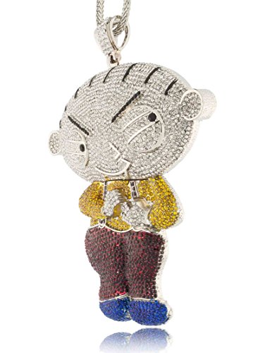 Silver Family Guy Stewie XL Pendant w 