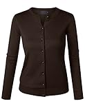 BIADANI Women Button Down Long Sleeve Soft Knit Cardigan Sweater Junior Fit