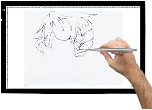 A4 LED Artist Stencil Board, Tracing Light Box, USB Powered Artist's Light Board for Drawing, Sketching, Animation, Tattoo Drawing Tracing Table, Ultra Thin Portable Display Pad