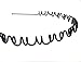Discount4product Unisex Black Wavy Hair Band to Hold Long Hair