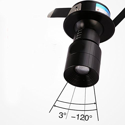 Tanbaby Led Spotlights Focus Zoom Small Spotlights 6W/5000K, Spot Lamp, Bovine Lights Embedded Counter Showcase