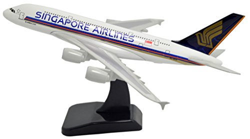 TANG DYNASTY(TM) 1:400 Standard Edition Air Bus A380 Singapore Airlines Metal Airplane Model Plane Toy Plane Model