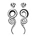 BodyJ4You 4PC Glass Ear Tapers Plugs 00G Black White Handmade Gauges Piercing Jewelry Set
