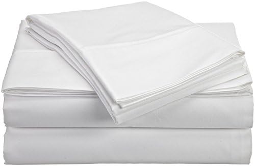 JB Linen 600 Thread Count 100% Pure Egyptian Cotton 4-Piece Sheet Set Super Single (48” x 84”) White Solid Fit Up To 9" Deep Mattress Limited Period Offer.