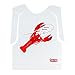 Gmark 25 Pack Disposable Plastic Lobster Bibs - Keep Clothing Clean - Great for Restaurants, Seafood or Crawfish Parties GM1066