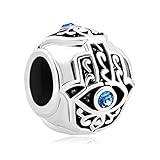 Pugster Births Blue Crystal Evil Eye Charm Islamic Hamsa Hand Fatima Beads Cheap Fit Pandora Bracelet Gifts