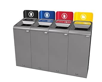 Rubbermaid Commercial Productos 1961777 configurar 4 Stream recipientes