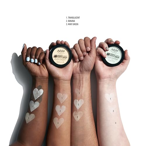 NYX PROFESSIONAL MAKEUP HD FINISHING POWDER, PRESSED SETTING POWDER – TRANSLUCENT