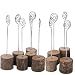 K.MAX Wooden Base Place Card Holders, Rustic Iron Wire Picture Picks Clip Holder Stand, Ideal for Party Name Number Photo, Wedding Table Home Decorations (10pcs) primary