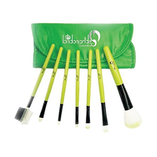 London Pride Make-Up Brush Set, Green, 7-Piece