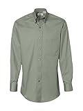 Van Heusen Mens Long Sleeve Button Down Baby Twill Dress Shirt - Colors (X-Large, Sage)