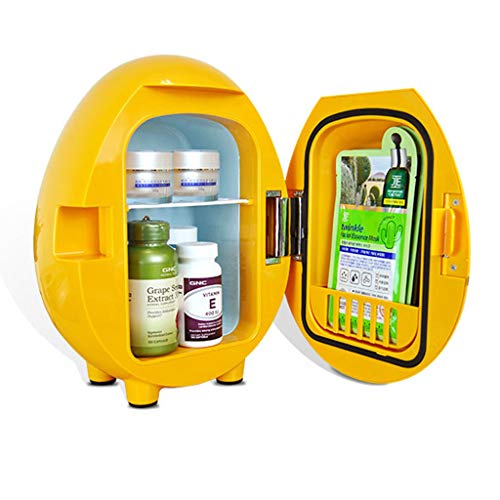 Funny-Mini-Fridge-4L-Compact-Refrigerator-Cooler-Portable-Refrigeration-Heating-Little-Refrigerator-Suitable-for-Car-Family-Dorm-Office-yellow