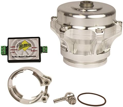 BD Diesel 1047250AS Turbo Guard Blow-Off Valve Kit Silver Valve Incl. Aluminum Adapter/Electronics/Hardware Turbo Guard Blow-Off Valve Kit