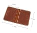 DUEBEL Full-grain Genuine Leather Slim Front Pocket Wallets, Minimalist Thin Card Holder, Card Case Wallet (DBL01-Brown with Magnet)