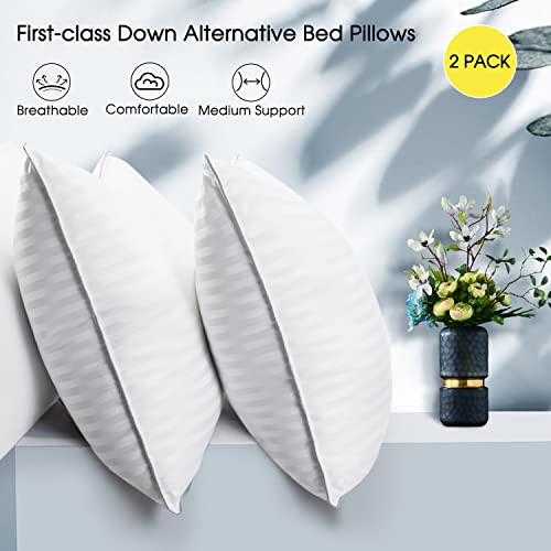 Basic Beyond Pillows Queen Size Set of 2 Down Alternative Pillows for