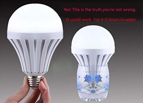 6 Pack EAWE White LED Magic Bulb E27 Human Body Induction Saving Energy LED Emergency Light and Household Lighting Bulbs Rechargable Electricity than 4 Hours Emergency Power Outage Lighting Bulb 12W