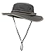 Home Prefer Unisex UPF50+ UV Protection Sun Hat with Neck Flap Wide Brim Fishing Hat for Mens Womens Outdoor Gray Brim