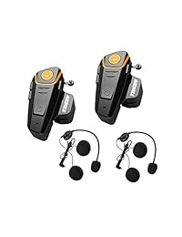 Sistema de Intercomunicador Interphone Bluetooth Yiden con micrófono y audífonos para casco de motocicleta o de moto de nieve, para 2 o más choferes (sistema dual)