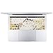 MOSISO Compatible with MacBook Pro 13 inch Case 2019 2018 2017 2016 Release A2159 A1989 A1706 A1708, Plastic Pattern Hard Shell Case & Keyboard Cover Skin & Screen Protector, White Gold Marble