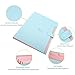 SKYDUE Folder, Accordion Document Organizer, Letter A4 Paper Expanding File Folder Pockets (1, Lake Blue)