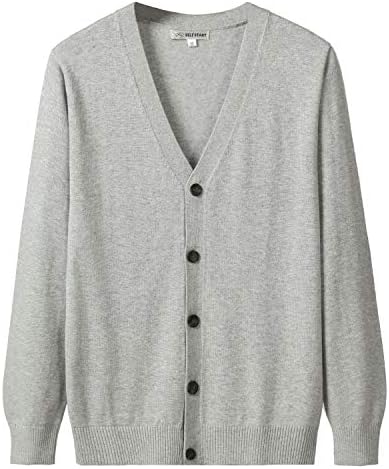 Coofandy カーディガン メンズ Vネック ビジネス セーター 綿 ニット カジュアル 無地 春秋冬