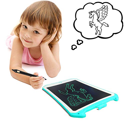 mom&myaboys LCD Writing Tablet for Kids Toys for 3-12 Years Old Girls, 8.5 inch Drawing and Writing Board with Lock Erase Button for Adults for School and Office(blue-77)