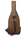 mygreen Mens Canvas Chest Pack Cross body Outdoor Travel Bag Rucksack Sling Backpack(Khaki)
