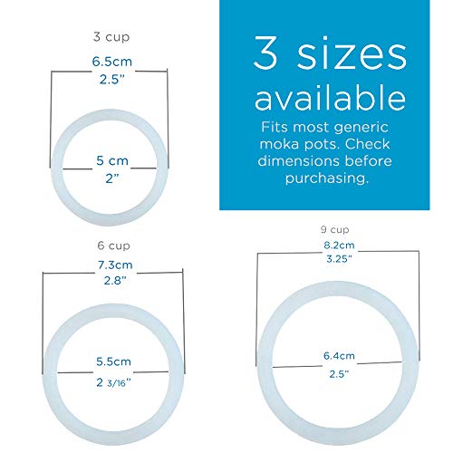Stovetop Espresso maker replacement silicone 6 espresso cup size gasket