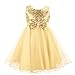 Acecharming Elsa Princess Dress Girls Cosplay Costume Kids Floral Puffy Dresses for Summer Pageant Fancy Dress Up Party