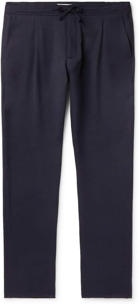 NO NATIONALITY New $220 NN.07 Navy Wool Blend Drawstring Dress Pants EU: 48