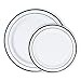 Disposable Plastic Plates - 120 Pack - 60 x 10.25