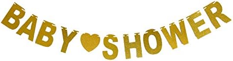 Veewon Baby Shower Banner Gold Glitter Letters Baby First 1st Birthday Party Garland Decoration Favor