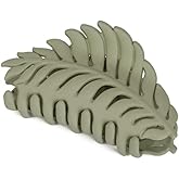 Leaf-Shaped Hair Clip, 3.5 Inch, Non-Slip Claw Design with Multiple Teeth, Jaw Clamp Barrette for Women, Girls