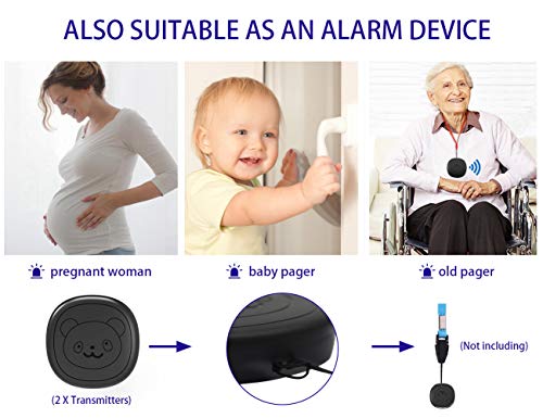 weird tails Wireless Doorbell, Dog Bells for Potty Training IP55 Waterproof Doorbell Chime Operating at 950 Feet with 55 Melodies 5 Volume Levels LED Flash (1 Receiver 2 Transmitters)