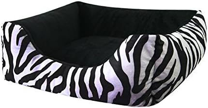MULTIGOOD Hollypet Big Pet Plush Rectangular XL(39x35x7inch) Removalbe Washable Zippered Cover for Dogs - Zebra