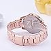 Laimeng, Women's Men's Crystal Rhinestone Stainless Steel Analog Quartz Wrist Watch (Rose gold)