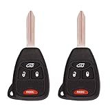 YITAMOTOR Key Fob Compatible for 2005 2006 2007 Chrysler 300/2011-2014 Chrysler 200 4-Button Keyless Entry Remote Control Uncut Key Replacement for OHT692427AA KOBDT04A