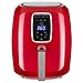 Best Choice Products 5.5qt 7-in-1 Digital Family Sized Air Fryer Kitchen Appliance w/ LCD Screen and Non-Stick Fryer Basket, Red