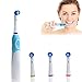 Rotating Electric Toothbrush Battery Operated With 4 Brush Heads Oral Hygiene Health Products No Rechargeable Tooth Brush
