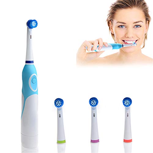 Rotating Electric Toothbrush Battery Operated With 4 Brush Heads Oral Hygiene Health Products No Rechargeable Tooth Brush