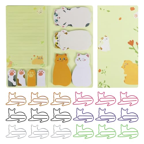 Buqoo Sticky Notes Cute Cat Themed Stationery Set at Amazon