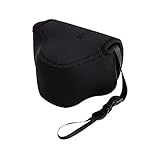 JJC Neoprene Camera Case Pouch for Fuji Fujifilm X-T30 X-T20 X-T10 X-T100 X-A5 + XC 15-45mm PZ/XF 35mm f2 R/XF 18mm f2 R Lens And Other Camera & Lens Below 5.0 x 3.3 x 3.3