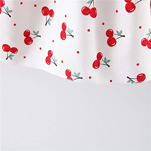 Kids Toddler Baby Girls Summer Dress Outfits Ruffle Strap Floral Print Skirt Sunsuit Beachwear Clothes 12M-3Y Red
