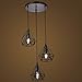 DAYCENT Antique Metal Pendant Lighting Fixtures Rustic Chandeliers Lamps with 3 Lights