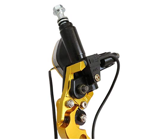 1 Pair 50-300CC Master Cylinder Reservoir Hydraulic Clutch Brake Levers Fits 7/8" Universal (Gold) - Thumbnail 5