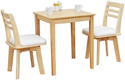 Amazon 幅60cm ダイニングテーブルセット3点 回転椅子 Meri60 3 Hop371 2人掛け クリア ナチュラル 白木 ダイニングセット オンライン通販