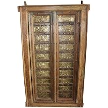 Mogul Interior Antique Wall Accent Old Terrace Window Elephant On Brass Jharokha Iron Earthing